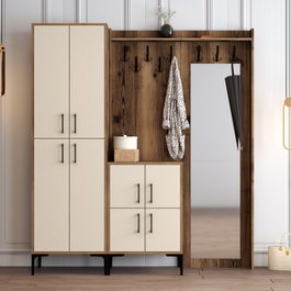 Hanah Home Berlin ABC - Nogal y crema